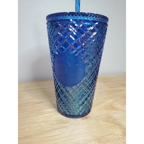 NWT Starbucks 16oz “JEWELED AZURE” Blue Grande - Picture 7 of 8